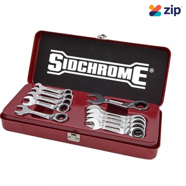 Sidchrome SCMT22203N - 10 Piece 467 Pro Series Stubby Geared Spanner Set